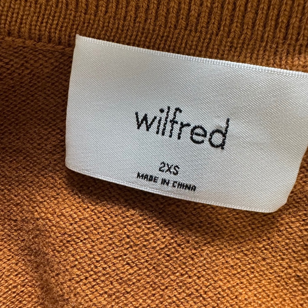 Aritzia Wilfred Brown Cropped Cardigan Fit Small - Picture 3 of 6